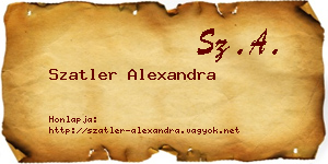 Szatler Alexandra névjegykártya