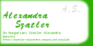 alexandra szatler business card